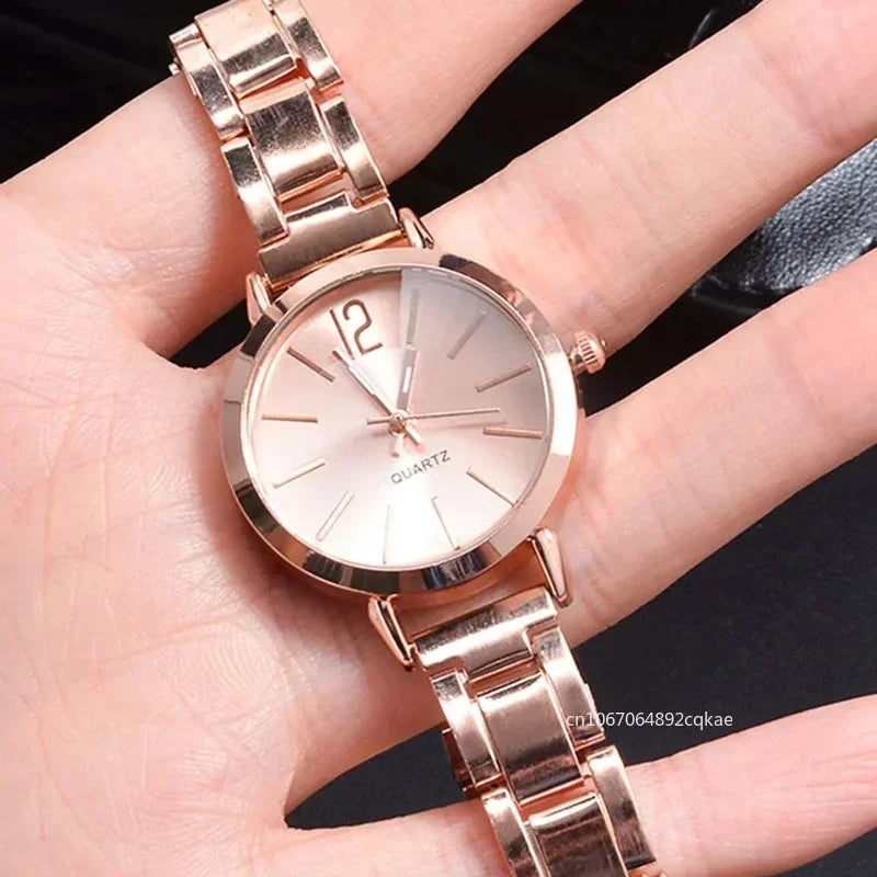 Luxury Women Simple 2pcs Watch