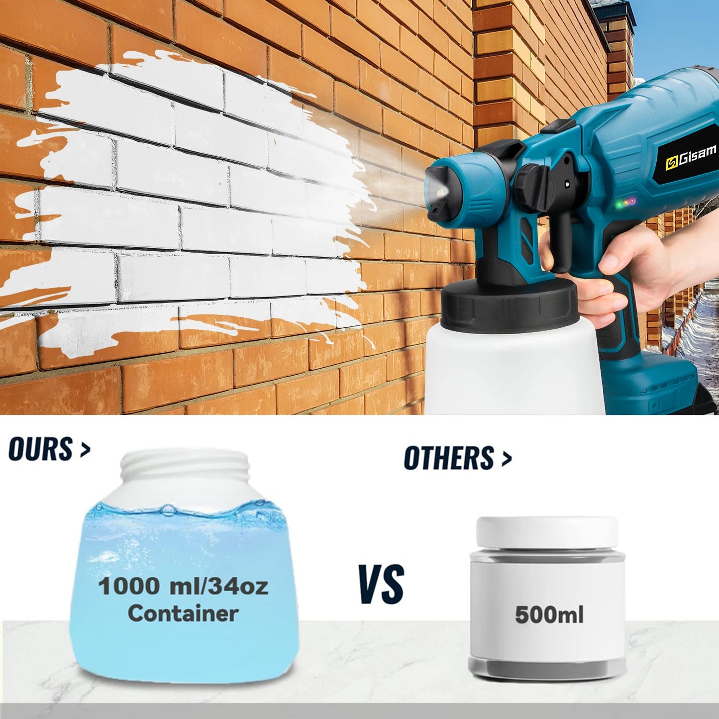 1000ML Cordless Electric Spray Gun