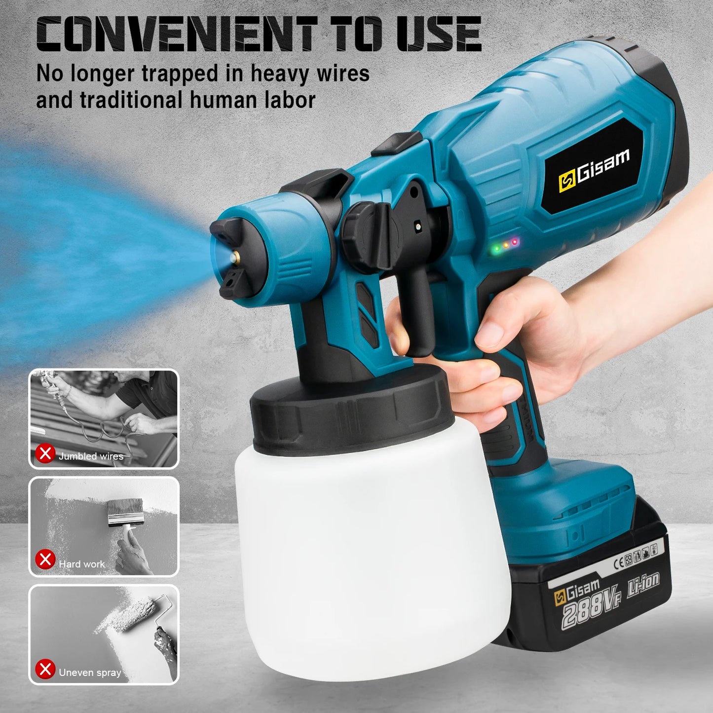 1000ML Cordless Electric Spray Gun